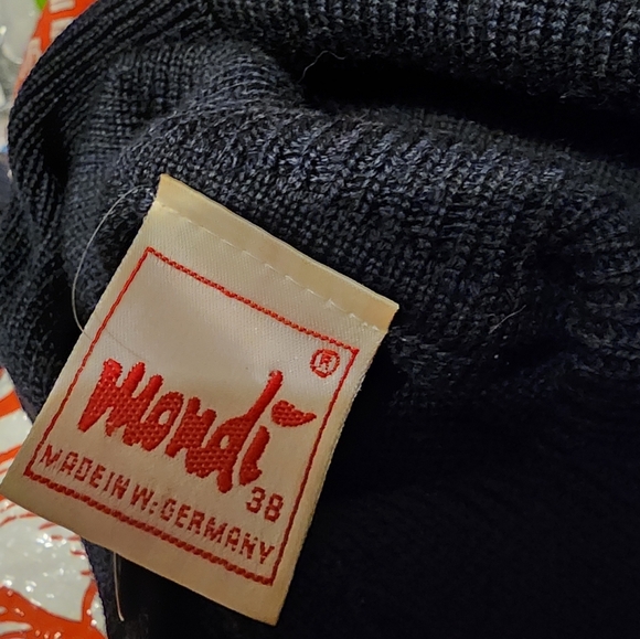 Mondi iconic Vintage‎ Navy  button detail tunic sweater S/ M - Picture 2 of 14